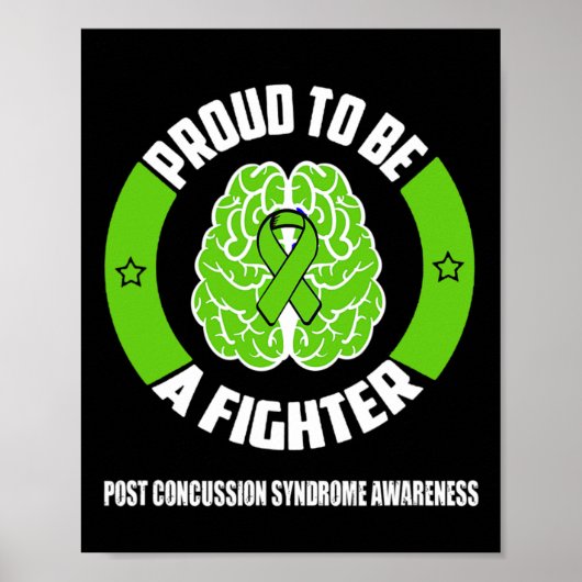 Concussie syndroom bewustzijn trots om een vechter poster (Voorkant)