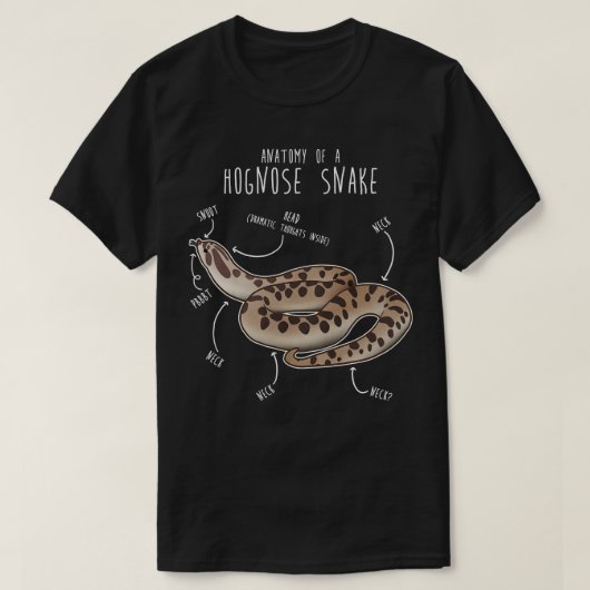 Conda Hognose Snake Anatomie Anaconda T-shirt (Design voorkant)