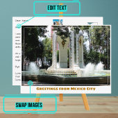 Condesa buurtfontein in Mexico-Stad Briefkaart