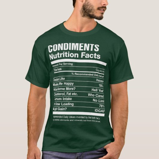 condities Voedingsfeiten Funny T-shirt (Voorkant)