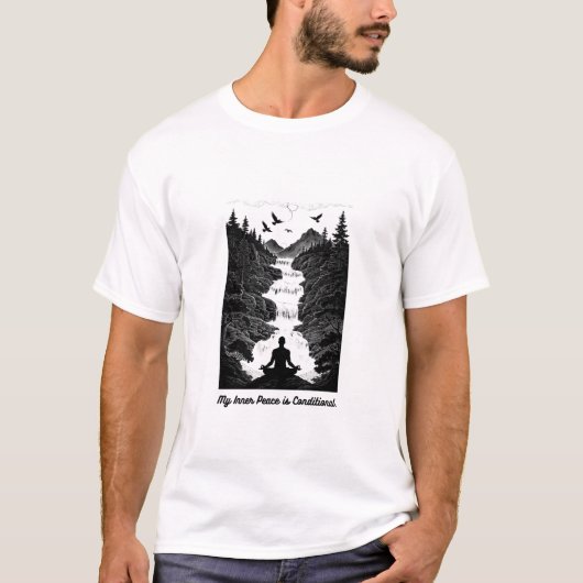 Conditional Inner Peace T-Shirt | Minimalist Zen (Voorkant)