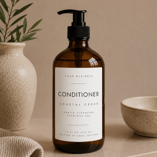 Conditioner Zakelijk Merklabel Voedselcontainer Etiket