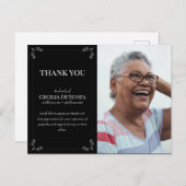 Condoleance Aangepaste Foto Rouwkaart Bedankt Zwar Briefkaart (Voorkant / Achterkant)