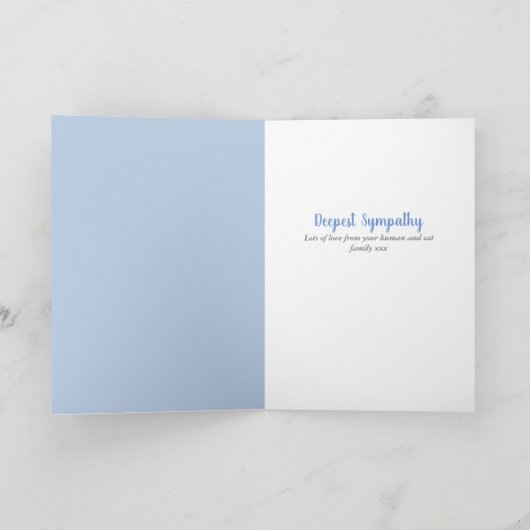 Condoleance bij overlijden van een kat - Regenboog Kaart (Binnen)