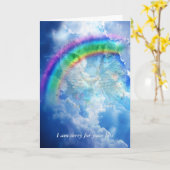 Condoleance bij overlijden van een kat - Regenboog Kaart (Gele Bloem)