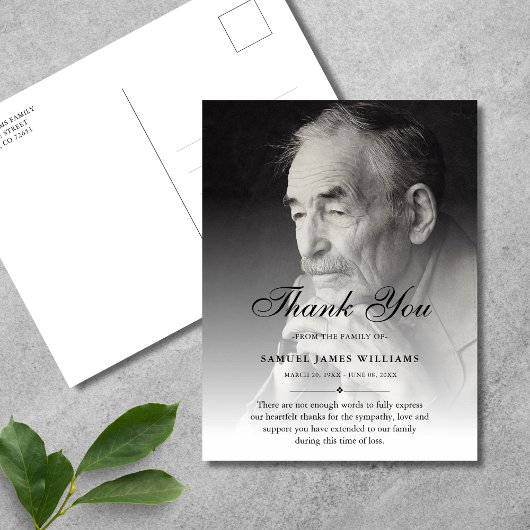 Condoleance Dank Je Wel Aangepaste Funeral Foto Briefkaart