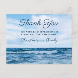Condoleance Dank U Herdenkingsfoto Strand Ansichtk Briefkaart