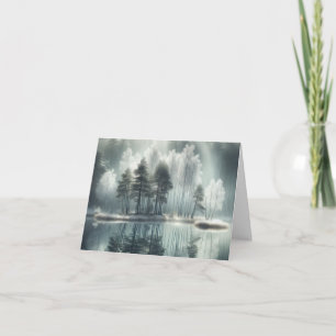 Condoleance Dank U Winterbomen Reflectie Bedankkaart
