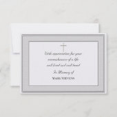 Condoleance Dankjewel Simpele Kaart (Gestructureer (Voorkant)