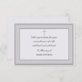 Condoleance Dankjewel Simpele Kaart (Gestructureer (Voorkant / Achterkant)