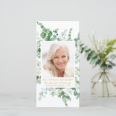 Condoleance Eucalyptus Foto Gouden Uitvaart Gebed (Staand voorkant)