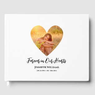 Condoleance Foto Witte Hart Moderne Kalligrafie Gastenboek