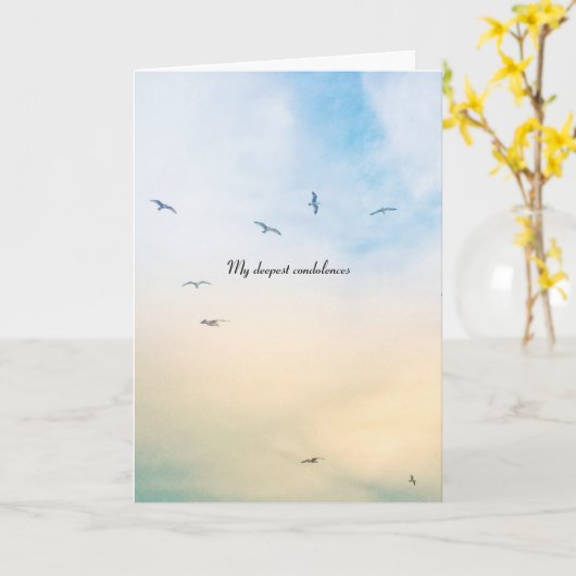 Condoleance Kaart (Gele Bloem)