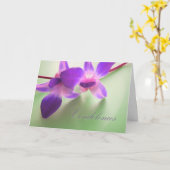 Condoleance Kaart (paarse orchideeën) (Gele Bloem)