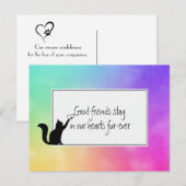 Condoleance met kattenverlies van dierenarts  briefkaart (Voorkant / Achterkant)