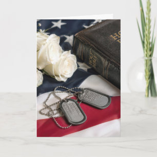 Condoleance Militaire Identificatieplaatjes Bijbel Kaart