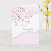 Condoleance- of dankkaart - Kersenbloesem Kaart (Gele Bloem)