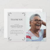  Condoleance Rouw Droefenis Dank U Lichtgrijs Foto Briefkaart (Voorkant / Achterkant)