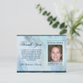 Condoleance rouwfoto BEDANKT MET HART Postca Briefkaart (Staand voorkant)