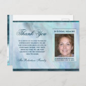 Condoleance rouwfoto BEDANKT MET HART Postca Briefkaart (Voorkant / Achterkant)