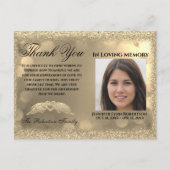 Condoleance rouwfoto HARTELIJK DANK met Hart Briefkaart (Voorkant)