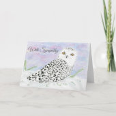 Condoleance Snowy Uil in Winter Sunset Kleurenpotl Kaart (Voorkant)
