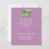 Condoleance Sympathie dank u roze erkenning (Achterkant)