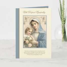 Condoleance Sympathie Maagd Maria Jezus Kaart