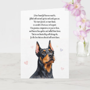 Condoleance Verlies van Hond Dobermann Ras Kaart