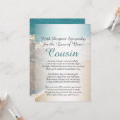 Condoleance voor het verlies van een neef of nicht kaart (Voorkant / Achterkant in situ)