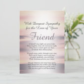 Condoleance voor het verlies van een vriend kaart (Staand voorkant)