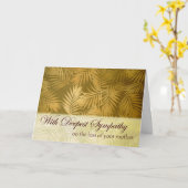 Condoleance voor het verlies van moeder met palmbl kaart (Gele Bloem)