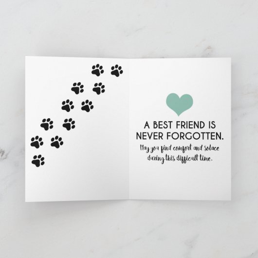 Condoleance voor huisdier | Furever in ons hart Kaart (Binnen)