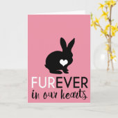 condoleance voor konijnen | Furever in ons hart Kaart (Gele Bloem)