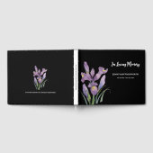 Condoleance Waterverf Paarse irissen Botanische Ku Gastenboek (Volledig)