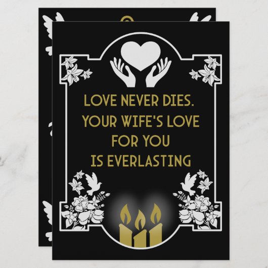 condoleancebericht vrouw (Voorkant / Achterkant)