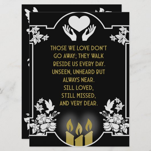 Condoleanceberichten (Voorkant / Achterkant)