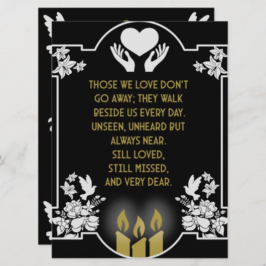 Condoleanceberichten (Voorkant / Achterkant)