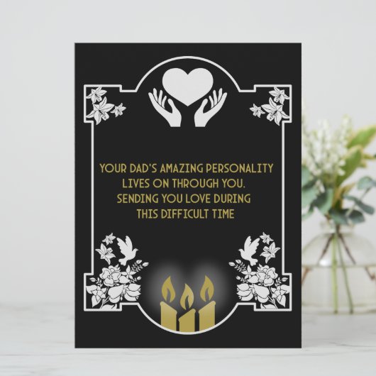 condoleanceboodschap vader (Staand voorkant)