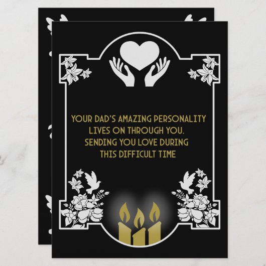 condoleanceboodschap vader (Voorkant / Achterkant)