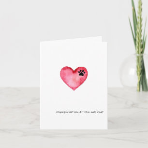 Condoleancekaart - Denken aan u in deze droevige t Kaart