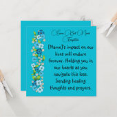 Condoleancekaart 'Heengegaan Maar Nooit Vergeten' Kaart (Voorkant / Achterkant in situ)