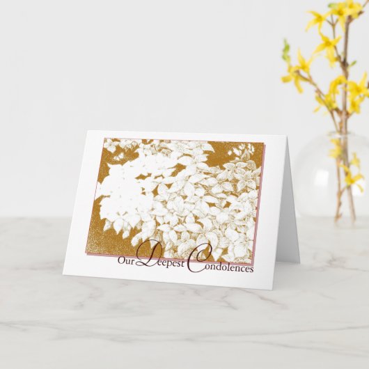condoleancekaart kaart (Gele Bloem)