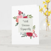 Condoleancekaart - Sterfgeval met medeleven Kaart (Gele Bloem)