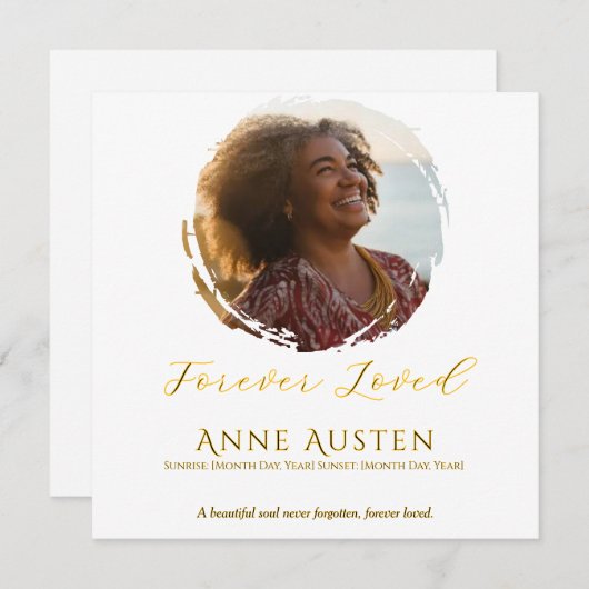 Condoleancekaart ter dankzegging (Voorkant / Achterkant)