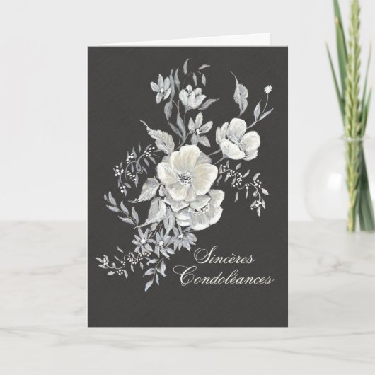 Condoleancekaart van de Witte Anemoon Kaart (Voorkant)
