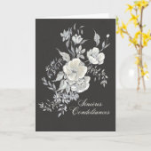 Condoleancekaart van de Witte Anemoon Kaart (Gele Bloem)