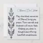 Condoleancekaart 'Voor altijd in onze harten' Kaart (Voorkant)