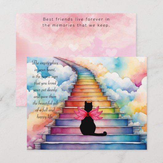 Condoleancekaart voor het verlies van een huisdier bedankkaart (Voorkant / Achterkant)