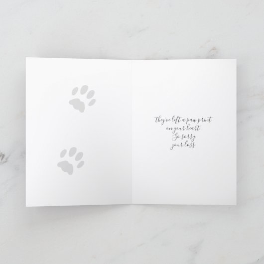 Condoleancekaart voor huisdieren kaart (Binnen)